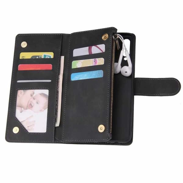 Samsung A20s multifunktionelt pung etui Lynlås 8-rum