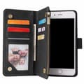 Miniatyrbild 1 av 11: iPhone 7 / 8 Plus Multifunktionellt Plånboksfodral Zipper 8-Fack
