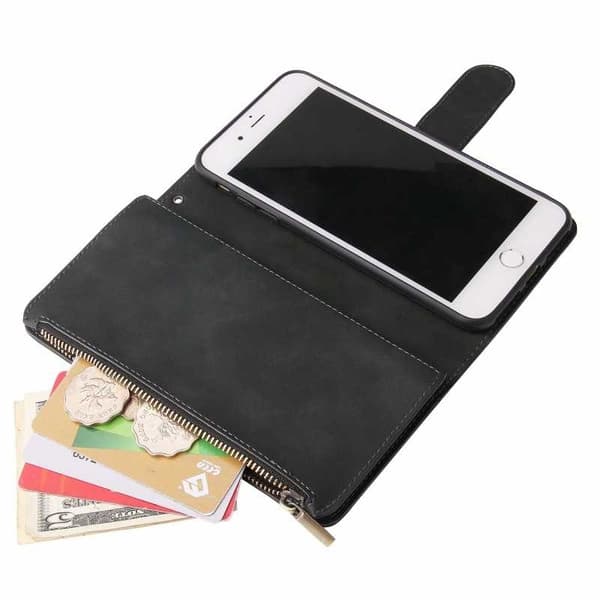 iPhone 7 / 8 Plus Multifunktionellt Plånboksfodral Zipper 8-Fack