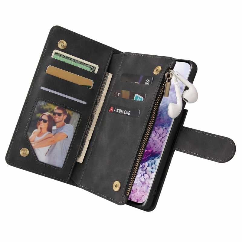 Samsung S21 Multifunktionellt Plånboksfodral Zipper 8-Fack