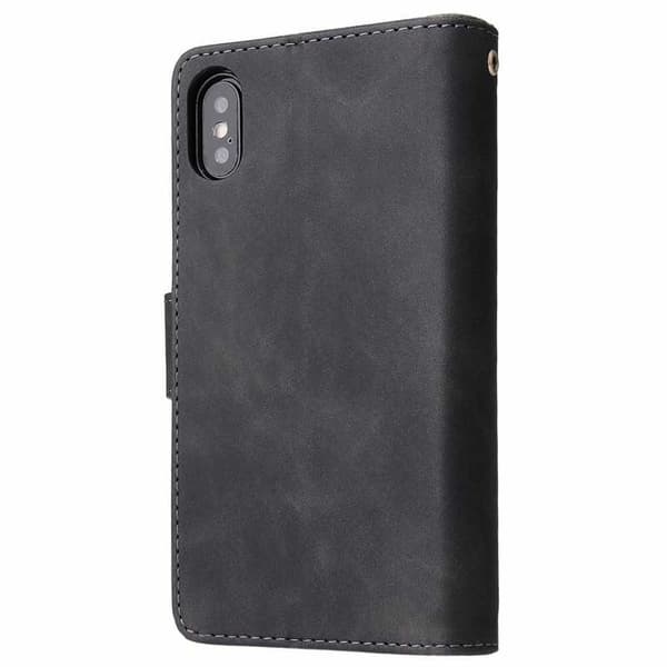 iPhone XS Max Multifunktionellt Plånboksfodral Zipper 8-Fack