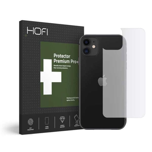 iPhone 11 Härdat Glas 9H Baksida Hofi Glass Pro+