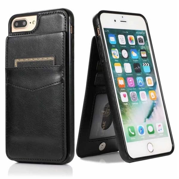 iPhone 7 Plus / 8 Plus Mobil Cover Kortholder 6-SLOT Retro V3 Rosenguld