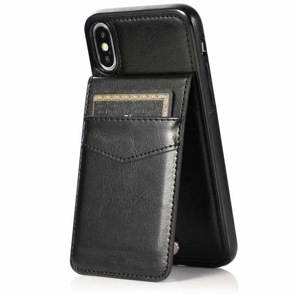 iPhone XS Max Mobil Cover Kortholder 5-SLOT Retro V3