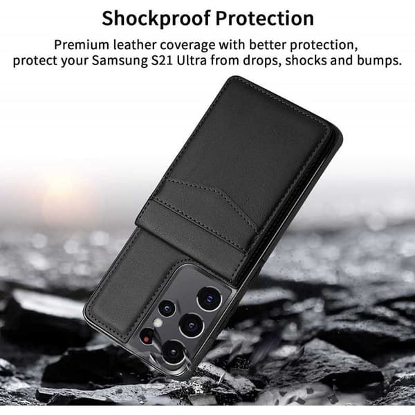 Samsung S21 Ultra Mobile Cover Card Holder 5-SLOT Retro V3