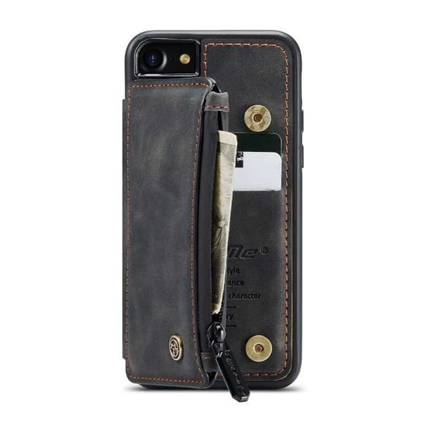 iPhone 7 Cover Kortholder & Lynlås 4-RUMMET CaseMe Flippr