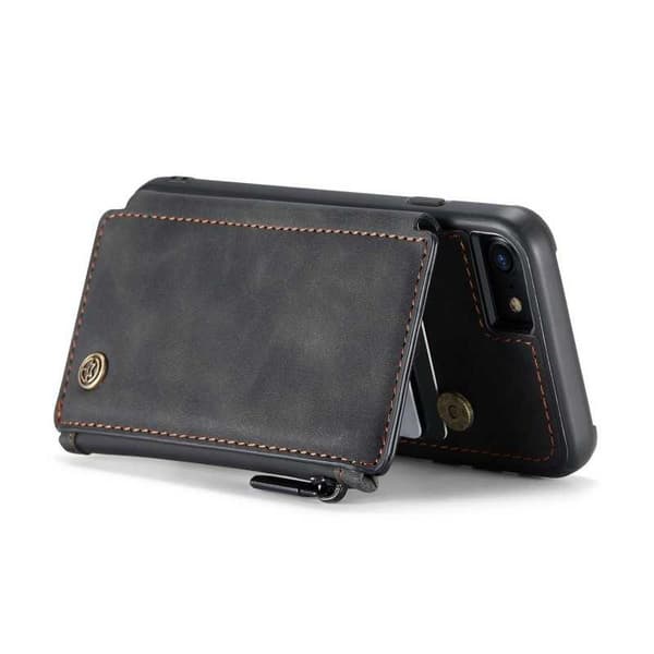 iPhone 7 Cover Kortholder & Lynlås 4-RUMMET CaseMe Flippr
