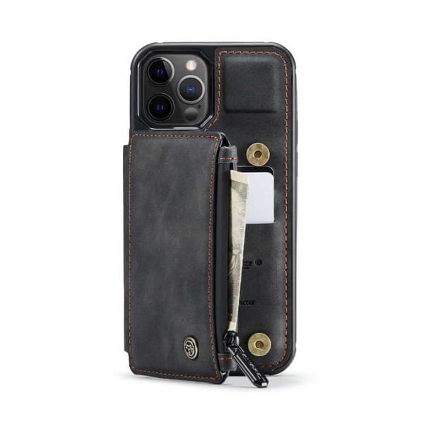 iPhone 12 Pro Cover Kortholder & Lynlås 4-RUMMES CaseMe Flippr