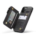 Miniatyrbillede 4 af 7: iPhone 12 Pro Cover Kortholder & Lynlås 4-RUMMES CaseMe Flippr