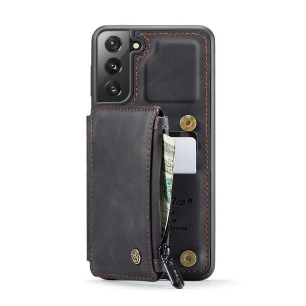 Samsung S21 Cover Kortholder & Lynlås 4-KOMPARTMENT CaseMe Flippr