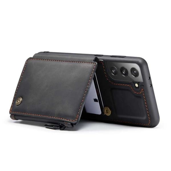 Samsung S21 Cover Kortholder & Lynlås 4-KOMPARTMENT CaseMe Flippr