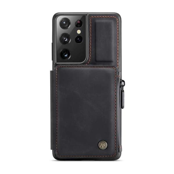 Samsung S21 Ultra Cover Kortholder & Lynlås 4-KOMPARTMENT CaseMe Flippr