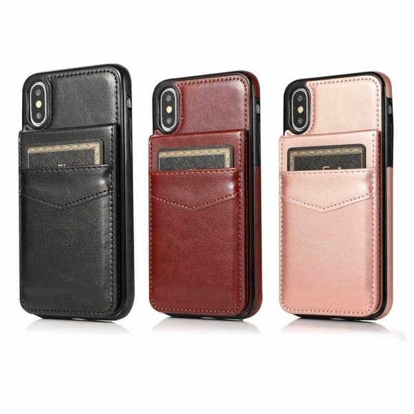 iPhone X / XS Mobil Cover Kortholder 5-SLOT Retro V3