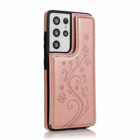 Samsung S21 Ultra Stöttåligt Skal Korthållare 3-FACK Flippr® V2
