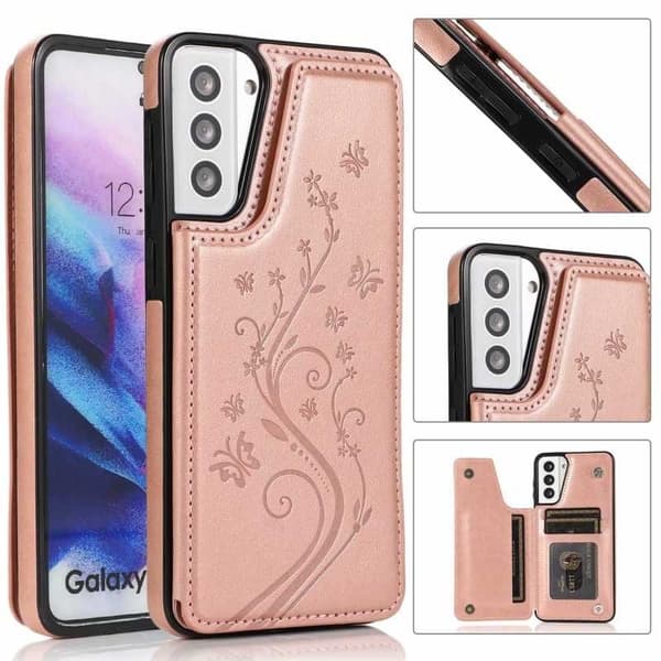 Samsung S21 Stöttåligt Skal Korthållare 3-FACK Flippr V2