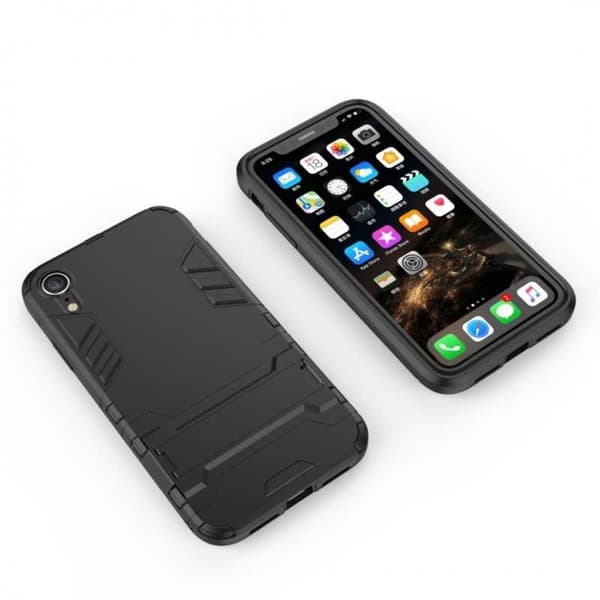 iPhone XR iskunkestävä kotelo jalustalla ThinArmor