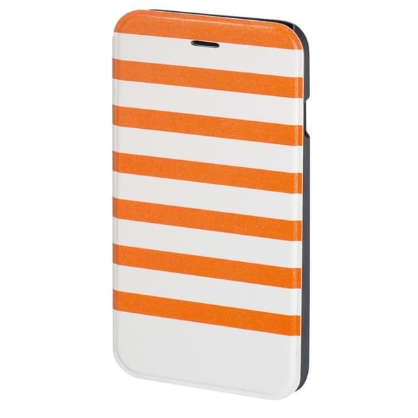 HAMA Lommebokveske DesignLine iPhone6/6S Stripe Oransje/Hvit