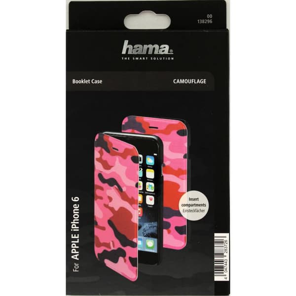 HAMA Mobil Wallet DesignLine iPhone 6/6S Camo Rosa