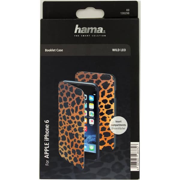 HAMA Mobil Wallet DesignLine iPhone 6/6S Leopard Brun