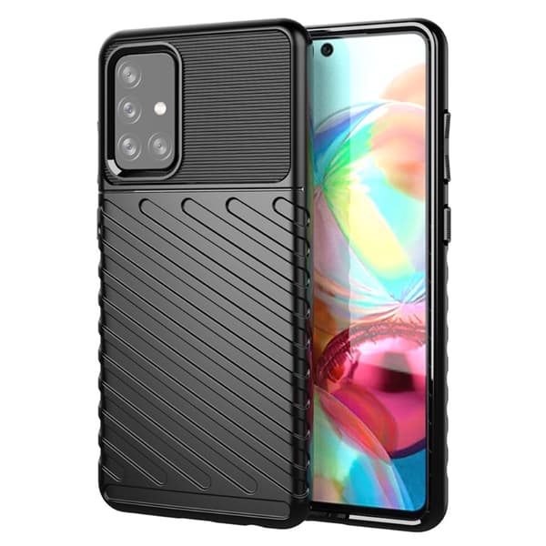 Samsung Galaxy A72 Kuori Thunder Series Musta