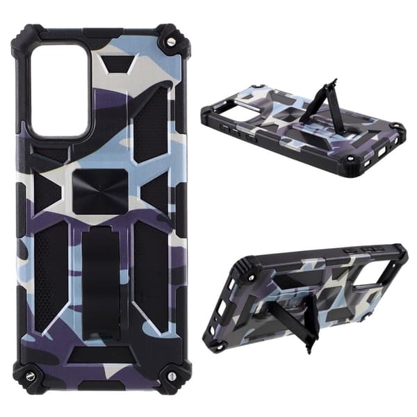 Samsung Galaxy A72 Kuori Magneettisella jalustatoiminnolla Camouflage Navy