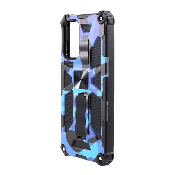 Samsung Galaxy A72 Kuori Magneettisella jalustatoiminnolla Camouflage Sininen