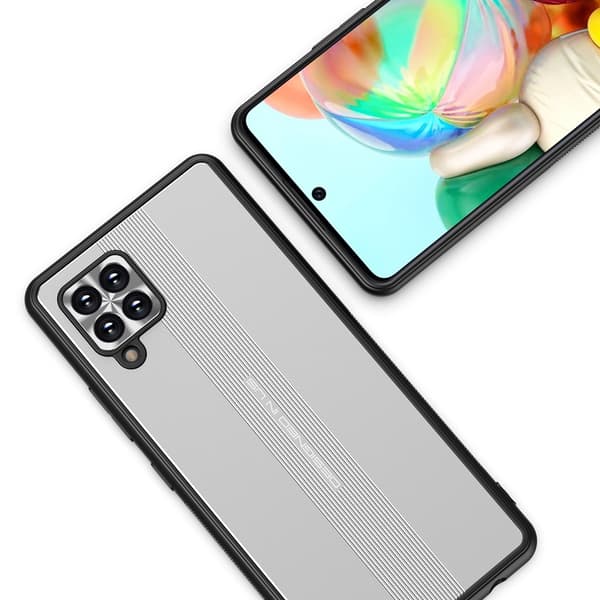 Samsung Galaxy A42 5G Skal med Metallplatta Silver