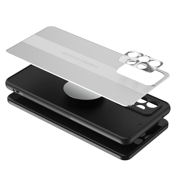Samsung Galaxy A72 Kuori Metallilautanen Hopea