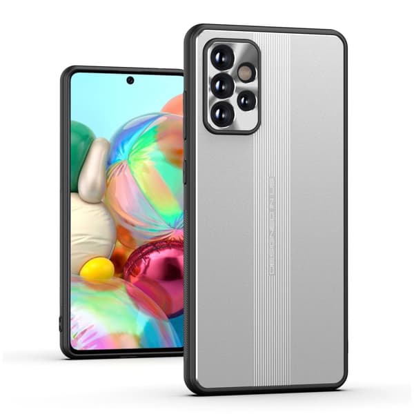 Samsung Galaxy A72 Kuori Metallilautanen Hopea