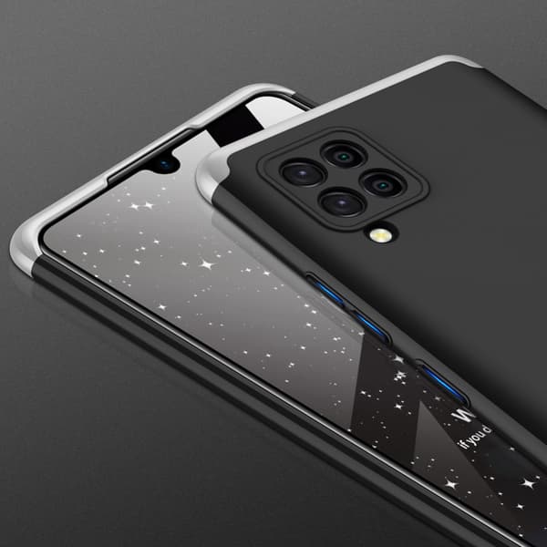 Samsung Galaxy A42 5G Kuori Kolmiosainen Musta Hopea