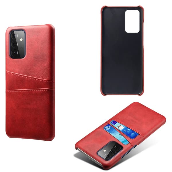 Samsung Galaxy A72 Cover Kortholder til to kort Rød