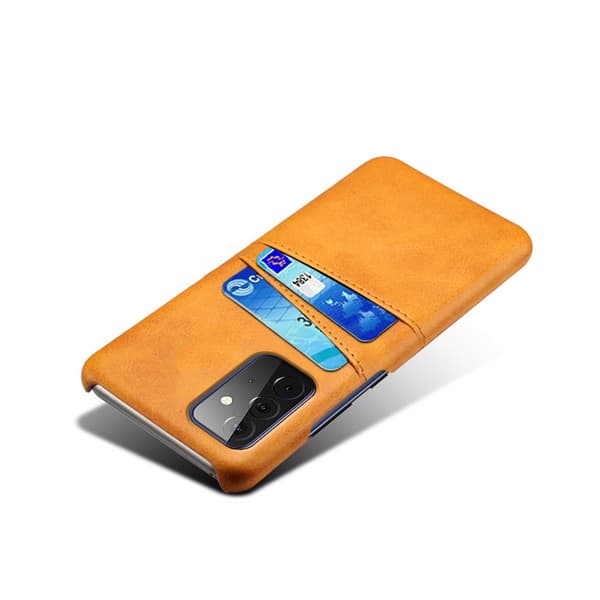 Samsung Galaxy A72 Kuori Kaksi Korttitaskua Oranssi