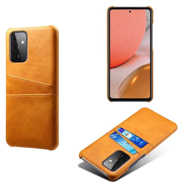 Samsung Galaxy A72 Kuori Kaksi Korttitaskua Oranssi