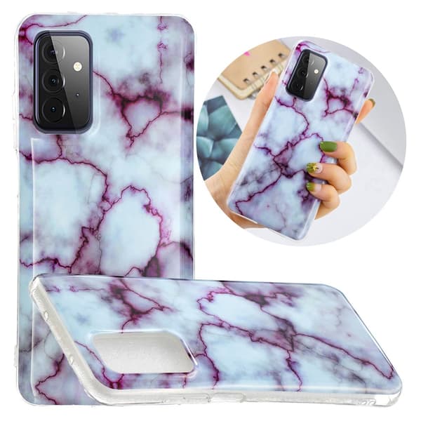 Samsung Galaxy A72 Kuori Marmori Harmaa Violetti