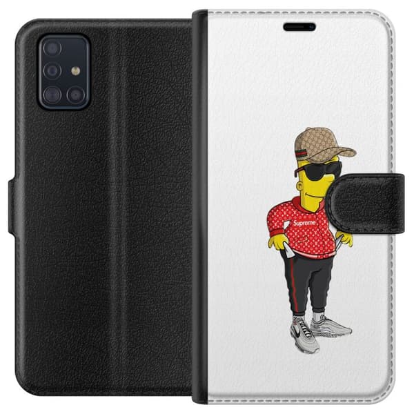 Samsung Galaxy A51 Lompakkokotelo Bart Simpsons SUP