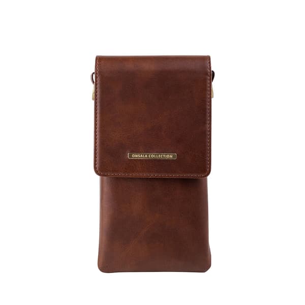 ONSALA Mobiltaske med Halsrem Brun Universal tom 6.7"