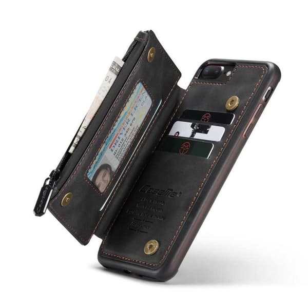 iPhone 8 Plus Skal Korthållare & Dragkedja 5-FACK CaseMe Flippr