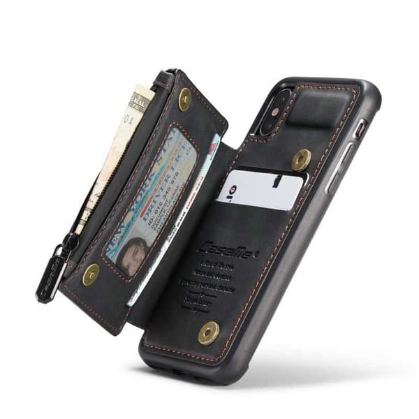iPhone X Cover Kortholder & Lynlås 4-KOMPARTMENT CaseMe Flippr