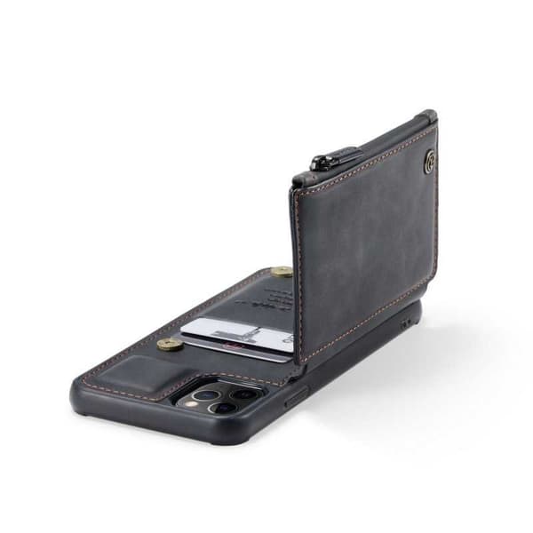 iPhone 11 Pro Max Cover Kortholder & Lynlås 4-RUMMES CaseMe Flippr