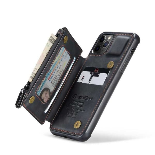 iPhone 11 Pro Max Cover Kortholder & Lynlås 4-RUMMES CaseMe Flippr