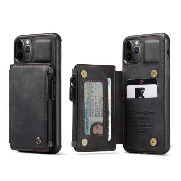 iPhone 11 Pro Max Cover Kortholder & Lynlås 4-RUMMES CaseMe Flippr