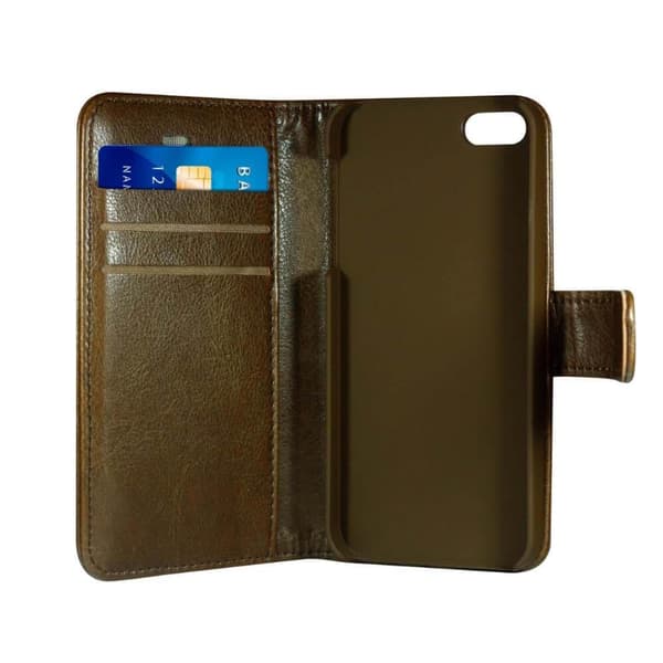 Strålingsbeskyttende Wallet PU iPhone 6/7/8/SE2020/22 Flipcover RFID Brun