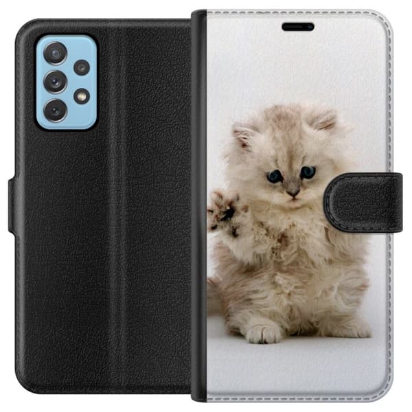 Samsung Galaxy A52 5G Plånboksfodral Katt