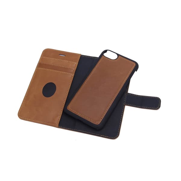 RADICOVER Strålingsbeskyttende Wallet Læder iPhone 6/7/8/SE2020/22 2in1 Magnetcover Brun