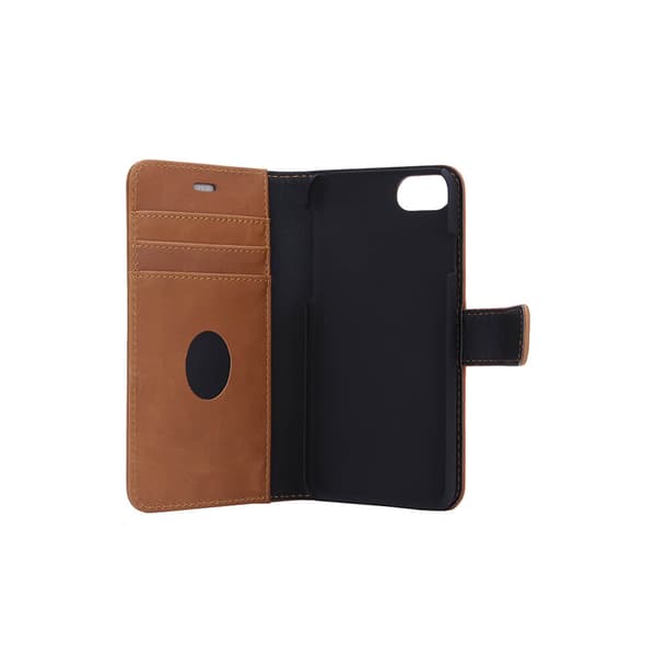 RADICOVER Strålingsbeskyttende Wallet Læder iPhone 6/7/8/SE2020/22 2in1 Magnetcover Brun