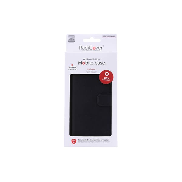 RADICOVER Säteilysuojattu Lompakko Tekonahka Samsung S20 Ultra Flipcover Musta