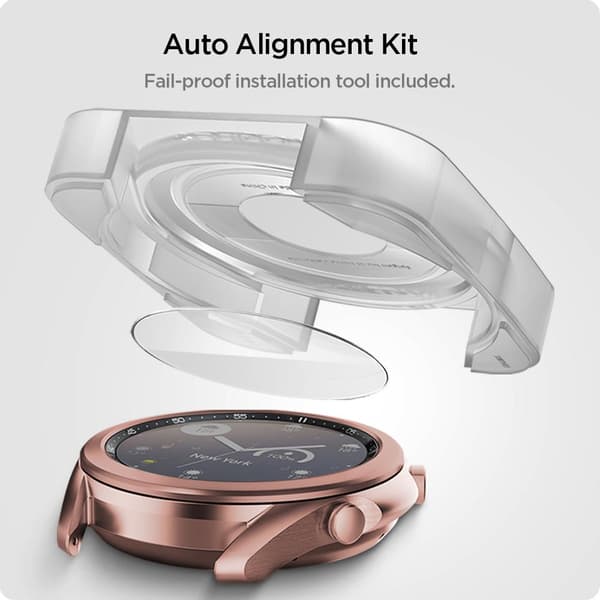 Spigen Samsung Galaxy Watch3 41mm Skærmbeskytter GLAS.tR EZ Fit 2-pack