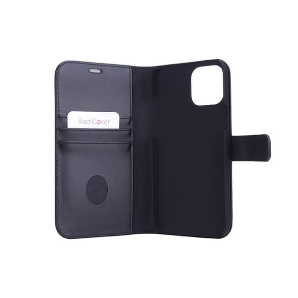 RADICOVER Lommebokveske iPhone 12 Pro Max Strålingsbeskyttelse 2in1 RFID Svart