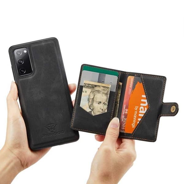 Samsung S20 FE stødsikkert cover med magnetisk kortholder JeeHood