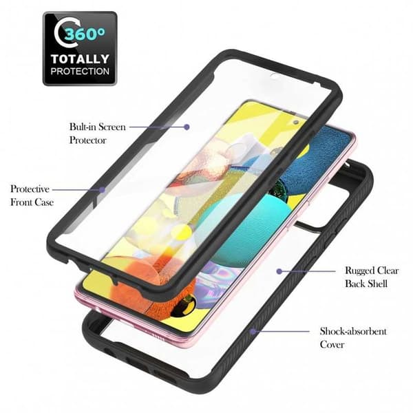 Samsung A51 fuld dækning Premium 3D etui ThreeSixty